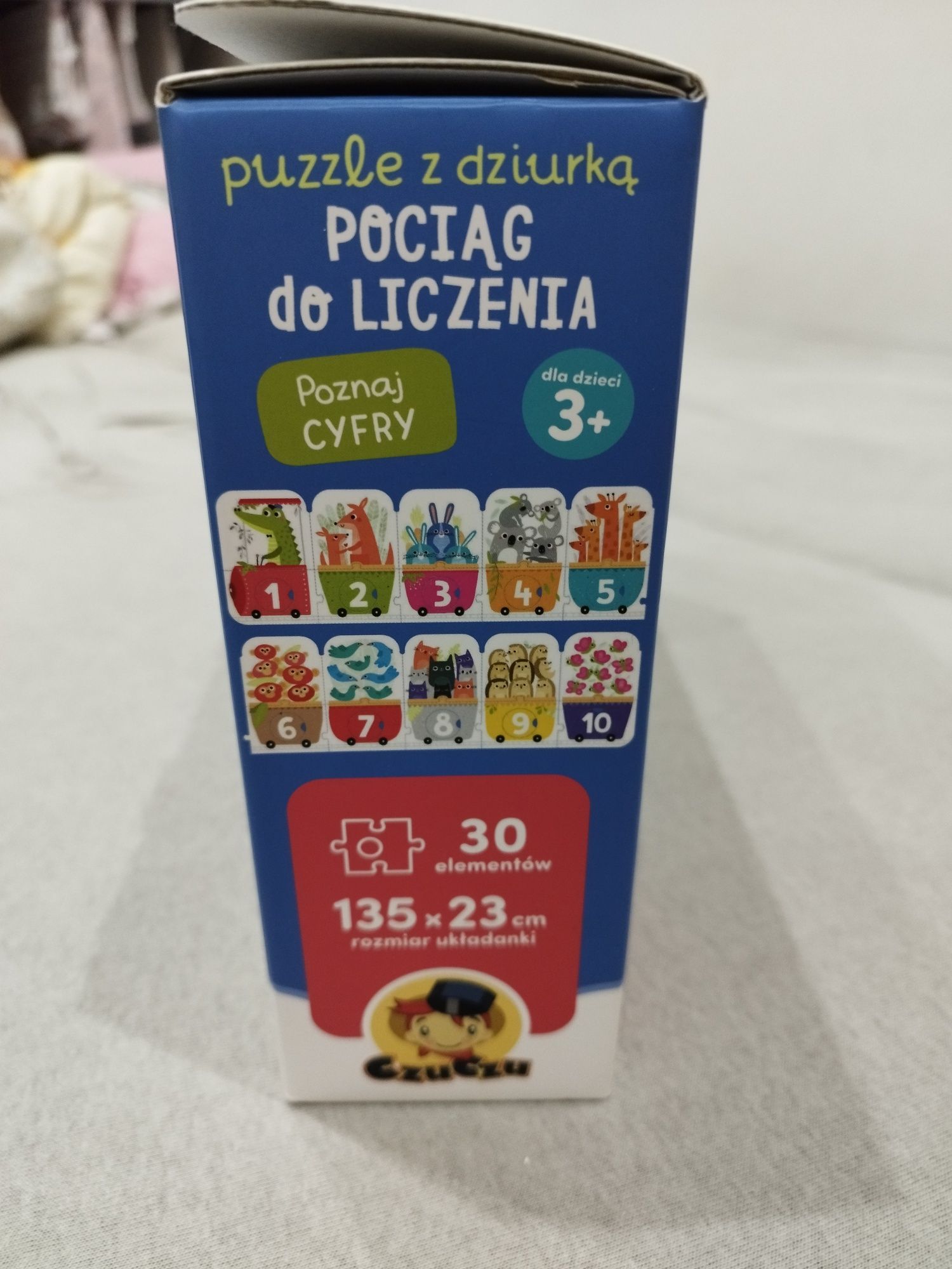 Układanka/puzzle Pociąg do liczenia plus alfabet