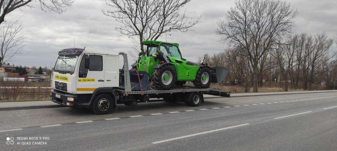 Pomoc drogowa kock transport maszyn usługi transportowe laweta