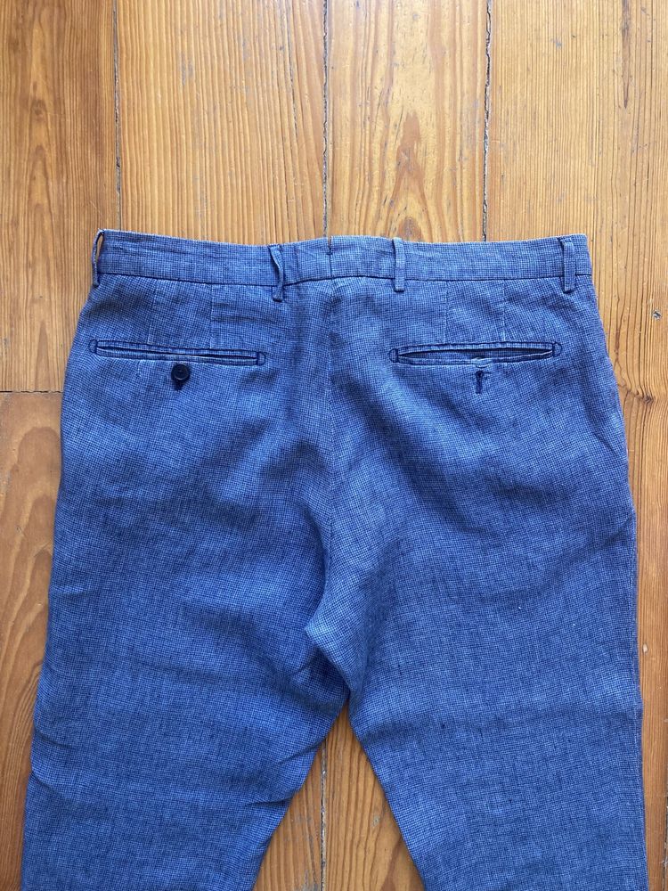 Calças Azul Linho - Massimo Dutti