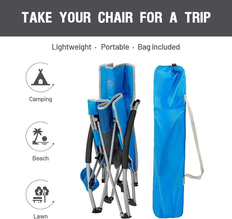Krzesło plażowe, składane, lekkie krzesło kempingowe