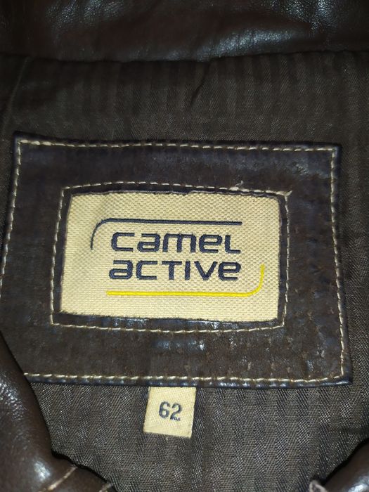 Куртка Camel Active кожаная, бомбер, пилот демисезонный, р. 62-64