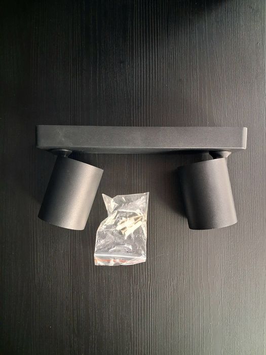Lampa sufitowa Czarna Podwójna NOWOCZESNA