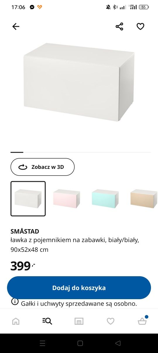 Szafka szuflada Ikea Smastad + poduszka