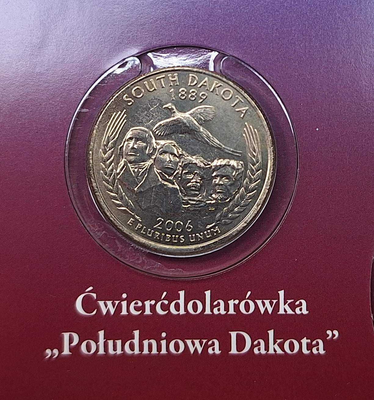 Zestaw USA 2006, 6 monet (1 x 1 dolar + 5 x 1/4 dolara), piękny stan