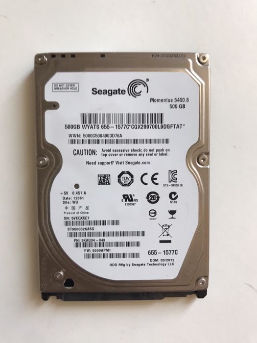 Disco Portátil Seagate 2,5 de 500gb