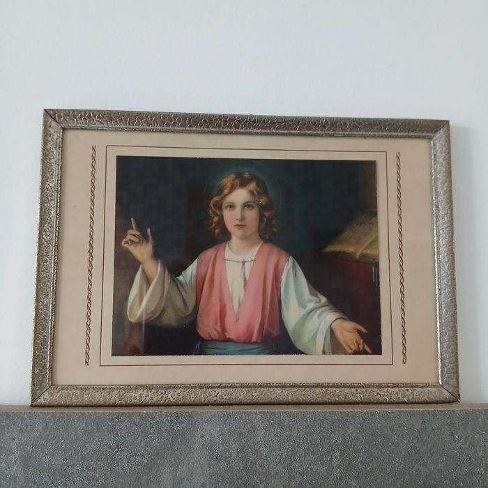 Piękny wydruk religijny w pięknej ramie.