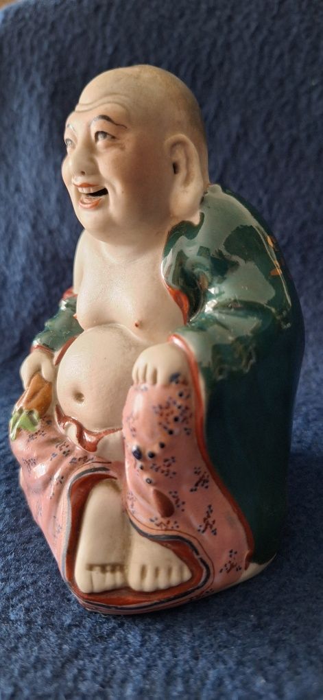 Buda Sorridente porcelana antigo anos 40 carimbado e numerado (57)