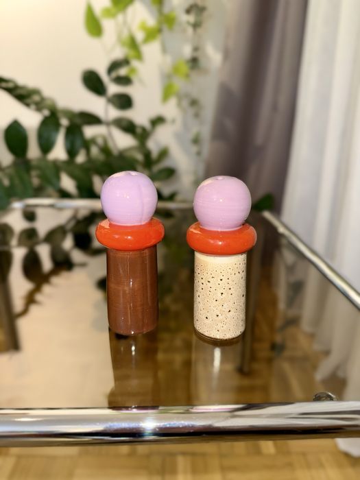 Solniczka i pieprzniczka ceramiczna zestaw kolorowy