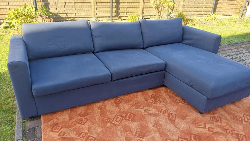 Sofa Ikea Vimle granatowa z szezlongiem