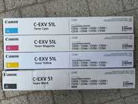 Oryginalne tonery Canon C-EXV 51 - komplet CMYK
