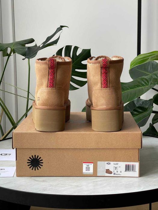 Женские ботинки UGG Neumel Platform Zip Slipper 36-41 Натур Овчина!
