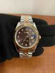 Rolex Datejust Two-Tone 41mm Chocolate Diamond Dial *NOVO*