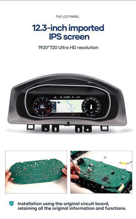 10,25-calowy Cyfrowy Wirtualny Kokpit LCD do VW Tiguan 2009 - 2017