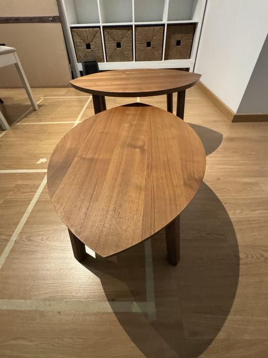 Vendo conjunto de 2 mesas de centro IKEA Stockholm - madeira natural