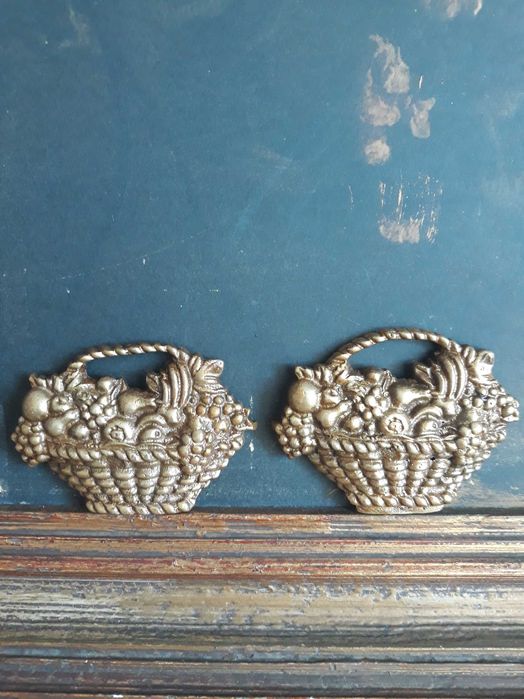 Cestos de fruta em bronze pequenos decoração adornos para movel