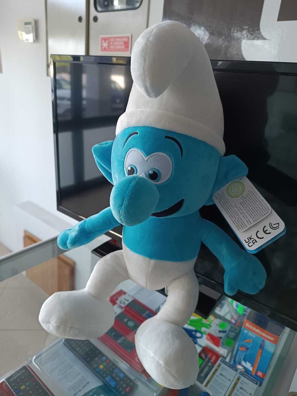 Novidade:Peluche Smurfs Smurf Azul 42cm