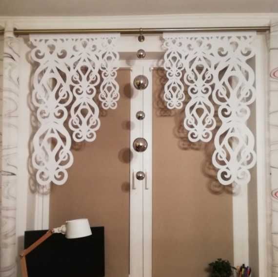 Firana panel ekranowy 60x100 cm żakard dekoracja okienna 2 sztuki