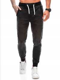 Spodnie męskie dżinsy grafitowe XL