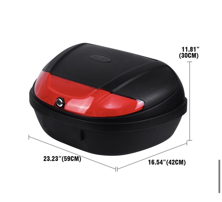 Top case mala com fecho moto 28 L e 52 L cafe racer