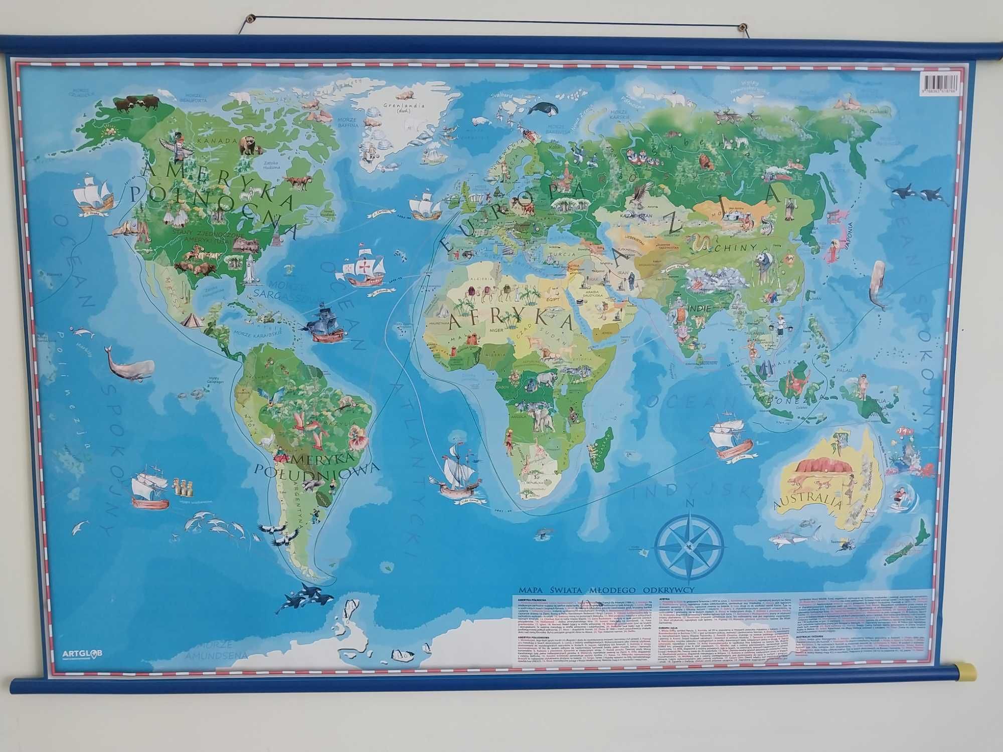 Mapa ścienna świata / mapa na ścianę