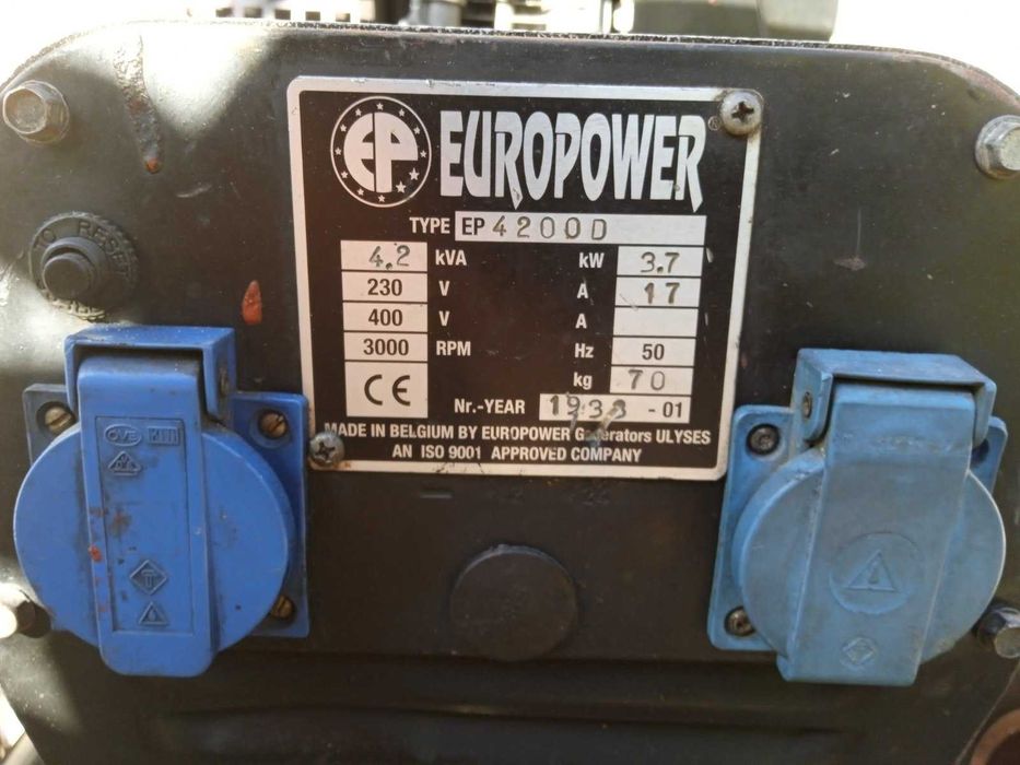 Генератор дизельний EUROPOWER EP4200D (Бельгія) 4.0 KW