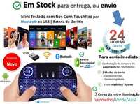 Mini Teclado sem fios C/ TouchPad Bluetooth ou USB | Bateria