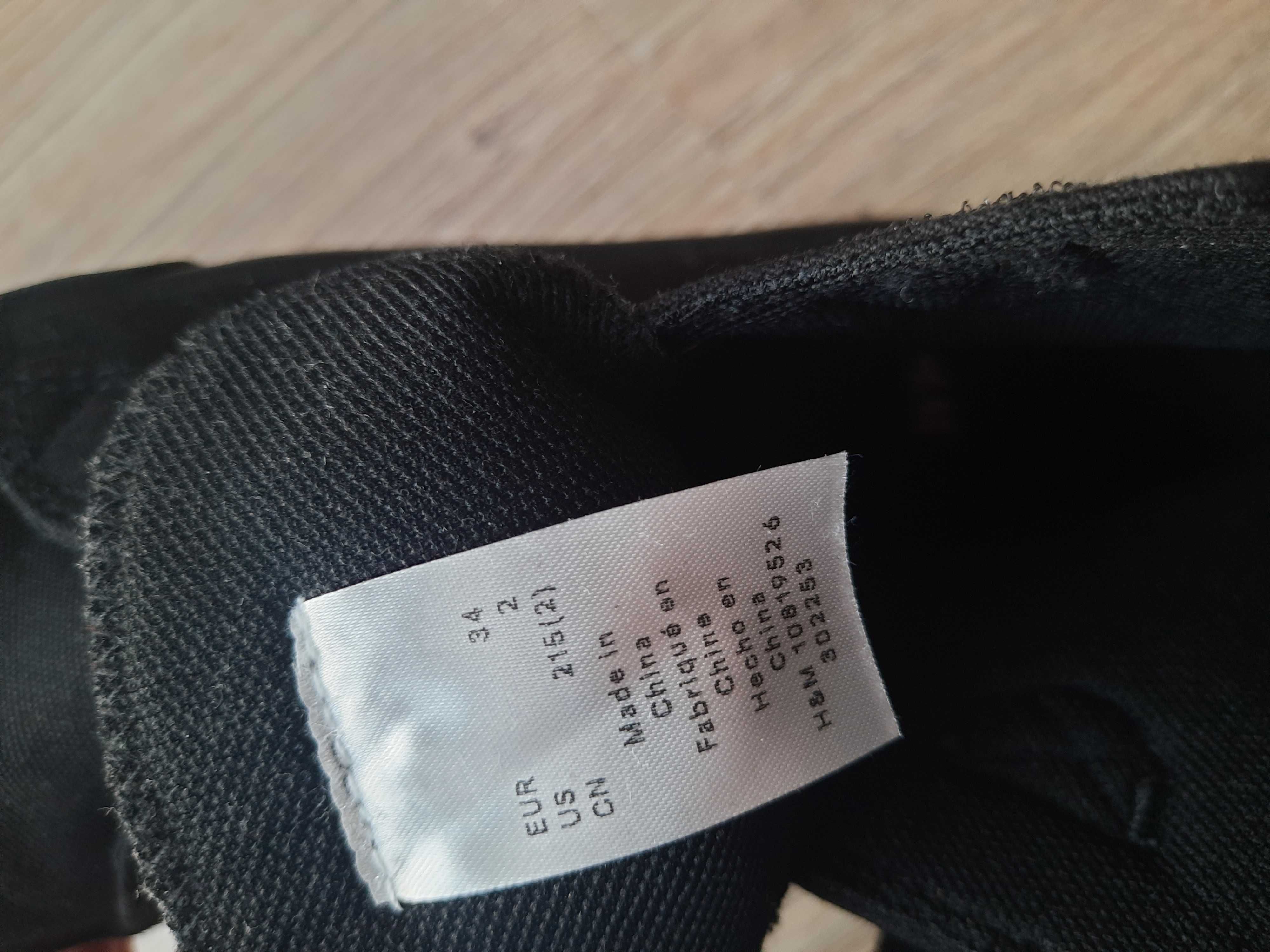 buty sneakersy sportowe chłopięce płócienne do kostki czarne H&M rozm.