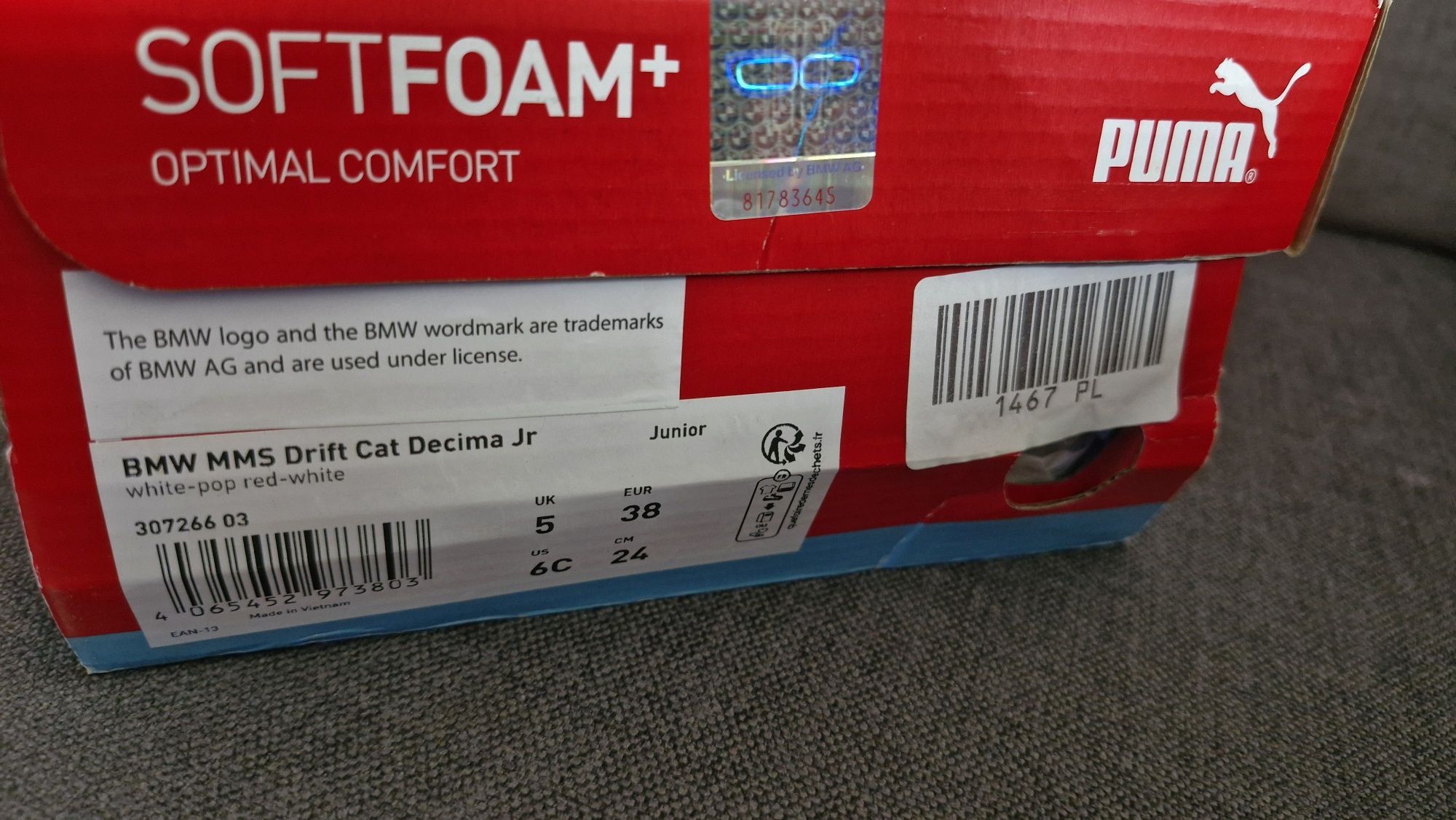 Buty Puma BMW Drift Cat Decima Jr 38