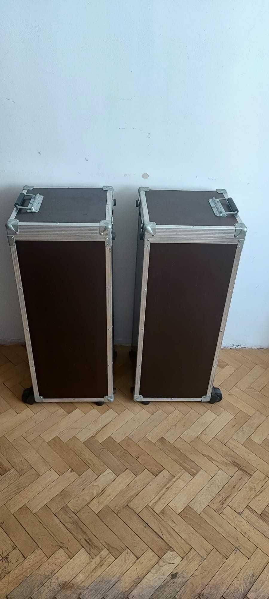 2x case, skrzynia na kółkach 33 x 33 x 85cm