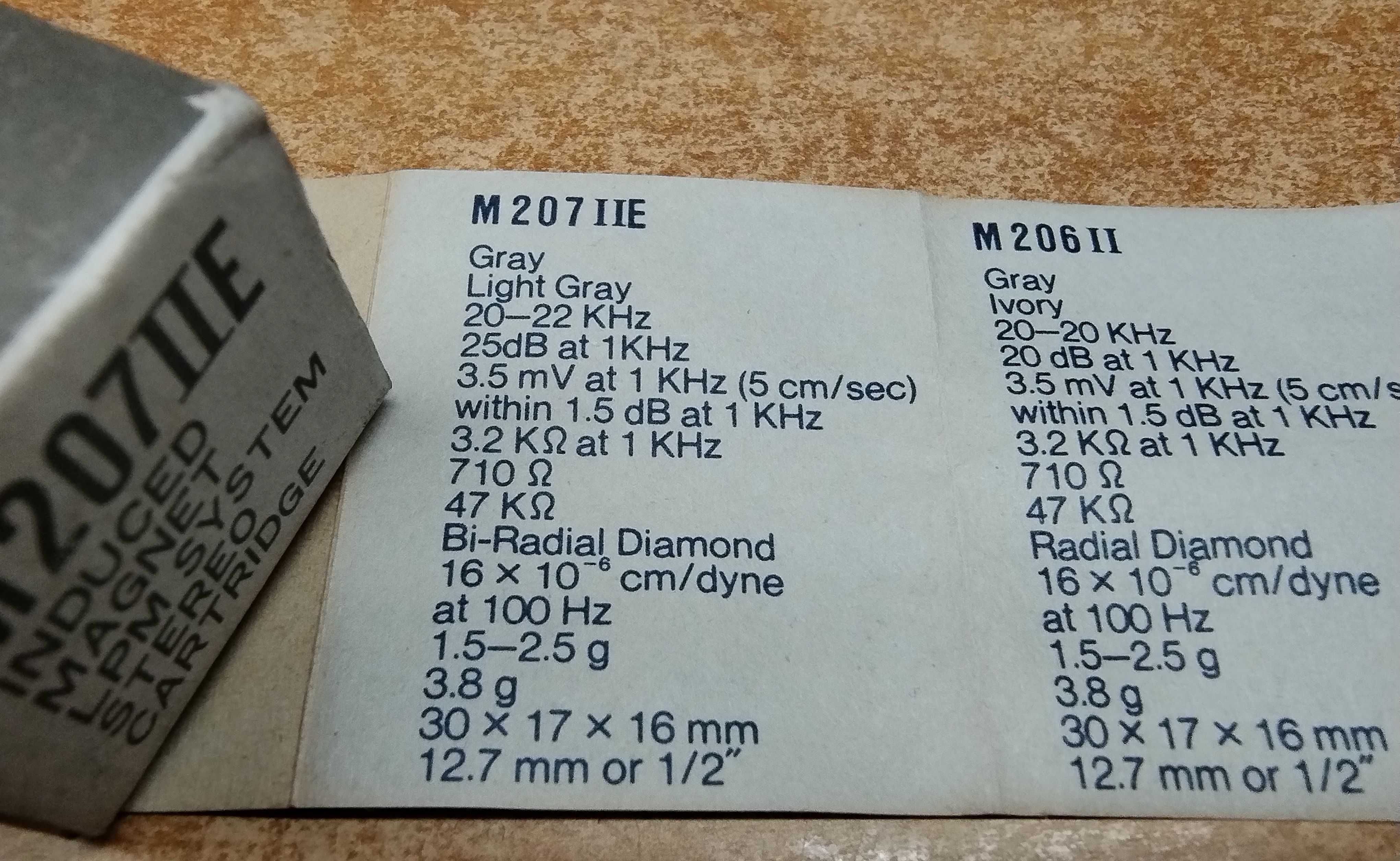 Wkładka do gramofonu Acutex M207IIE