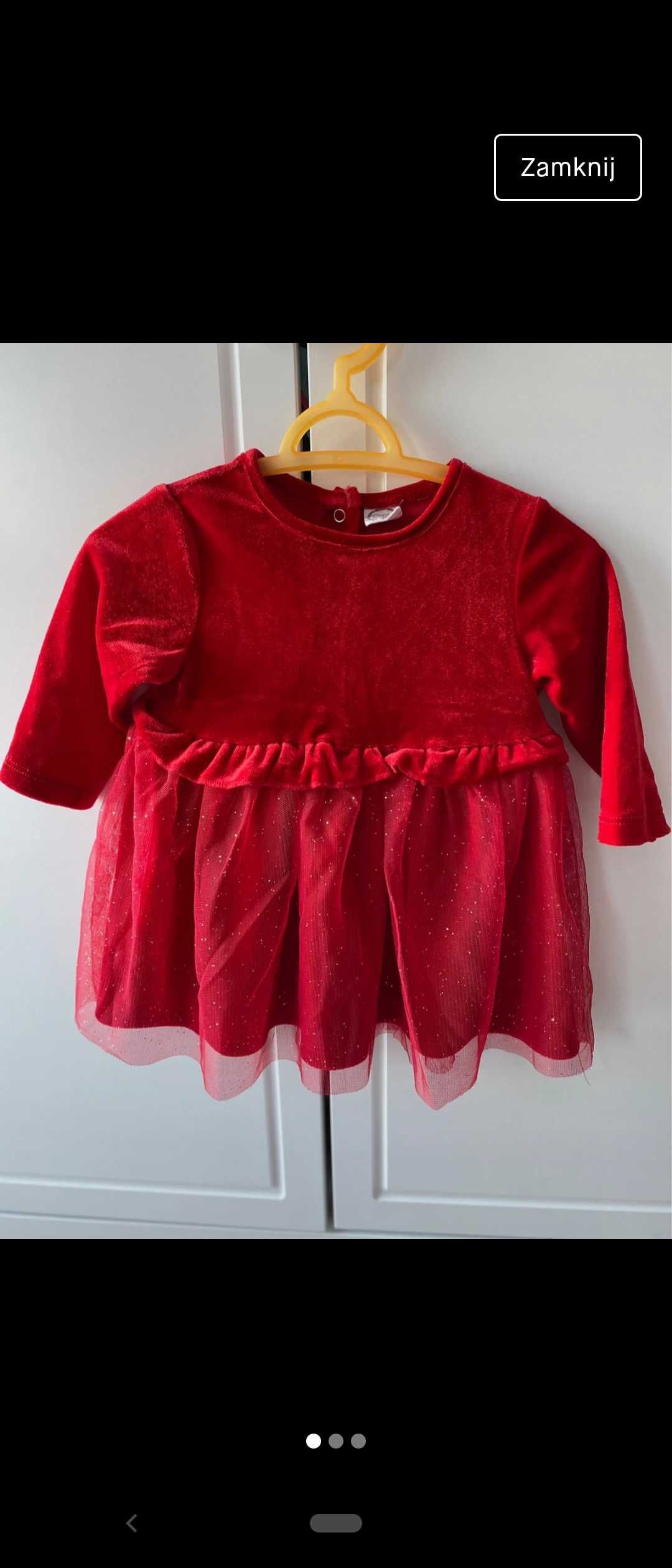 Sukienka czerwona świąteczna
