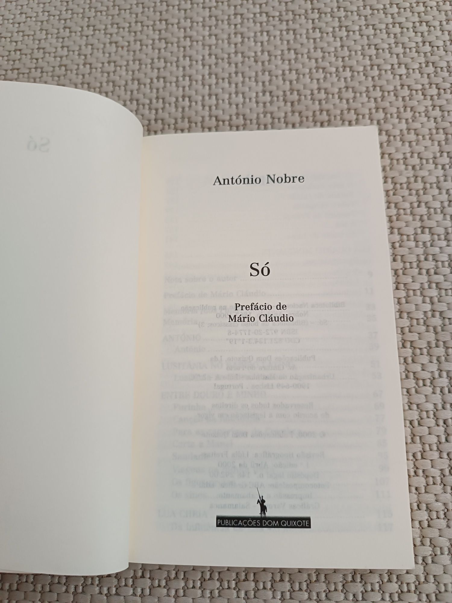 Livro de Antônio nobre "só"