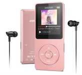 AGPTEK Odtwarzacz MP3 16 GB Bluetooth 5.0 ze słuchawkami