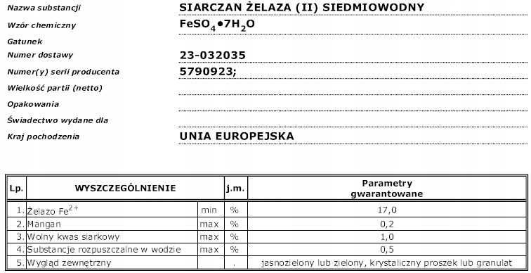 SIarczan żelaza do trawy traw antymech anty mech Usuwa z Trawnika 25kg