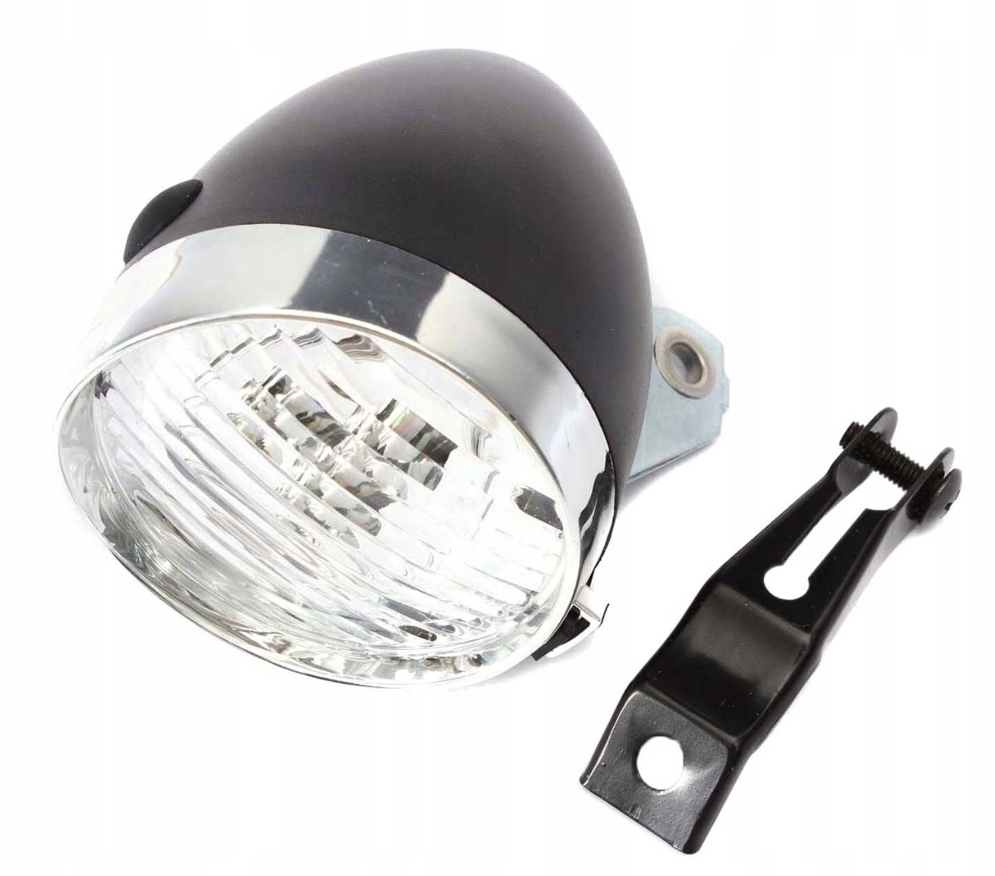 Lampa rowerowa przednia w stylu RETRO 3x Led