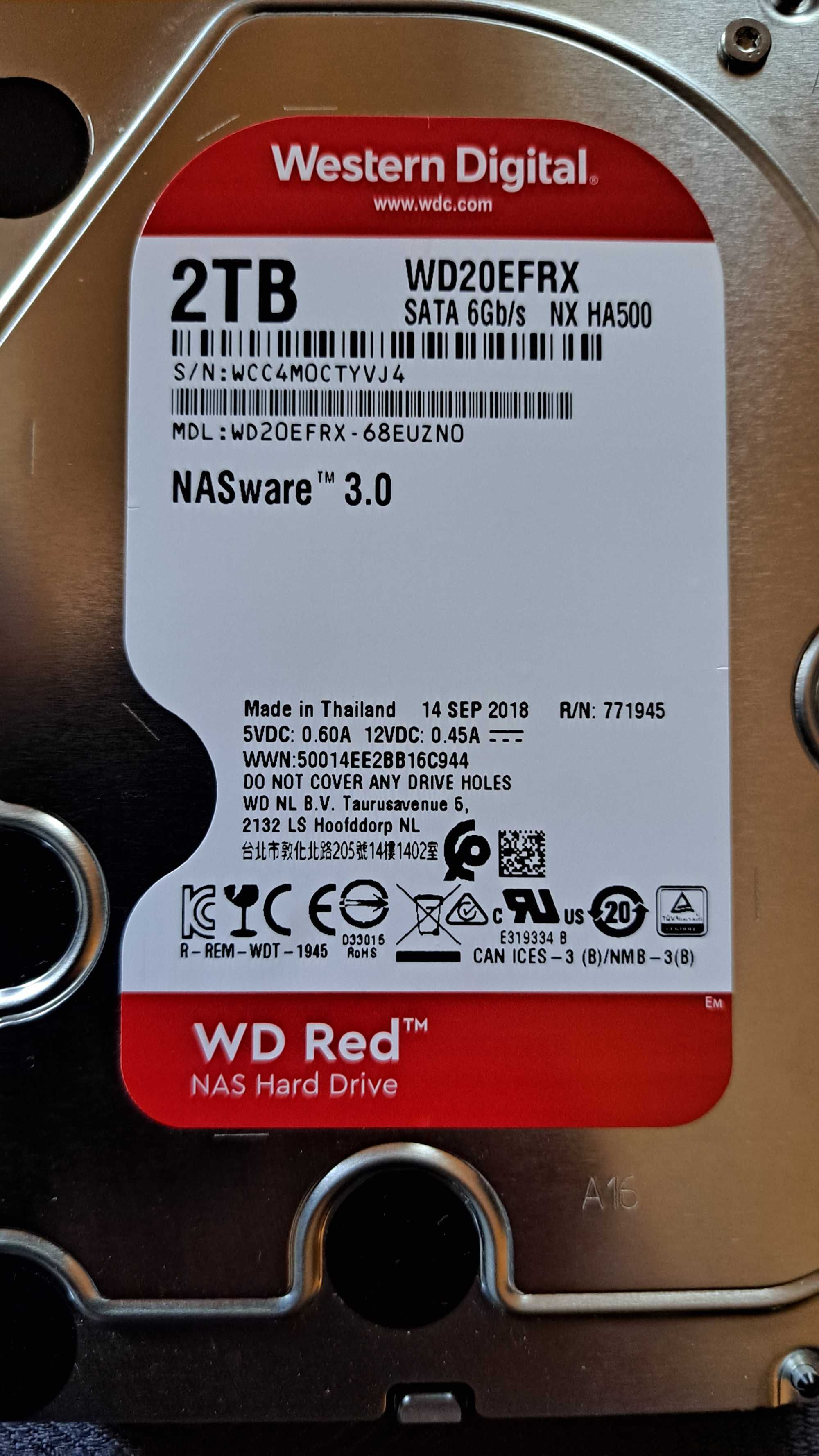 Disco NAS Western Digital Red 2Tb SATA III 64mb – WD20EFRX