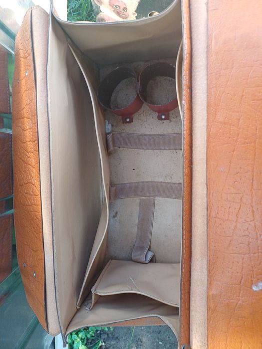 Torba neseser apteczka PRL-u staroć zabytek skórkowa