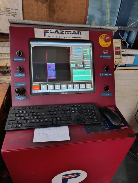 Wypalarka plazmowa i gazowa CNC 105A + stół do szlifowania z odciagami