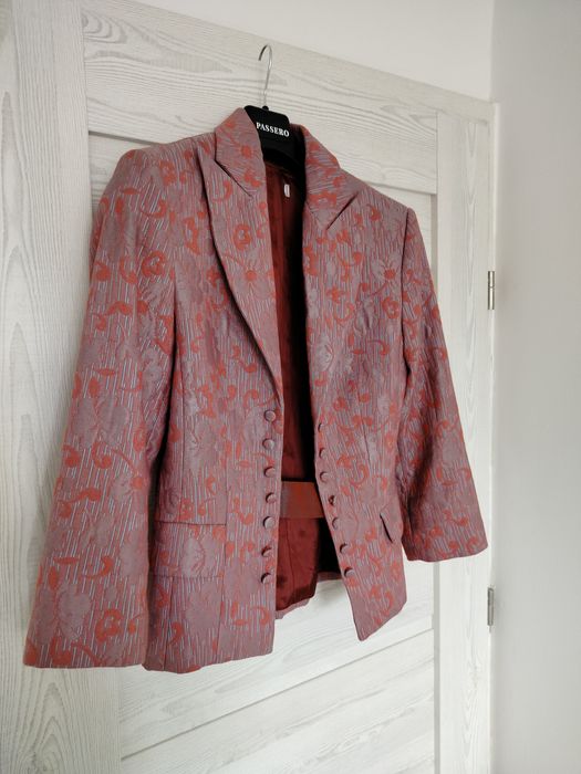 Mango żakiet żakardowy marynarka piękny kolor wzory S/M