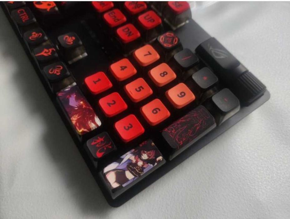 Genshin impact hu tao напівпрозорі кеусар кейкапи genshin impact 125шт