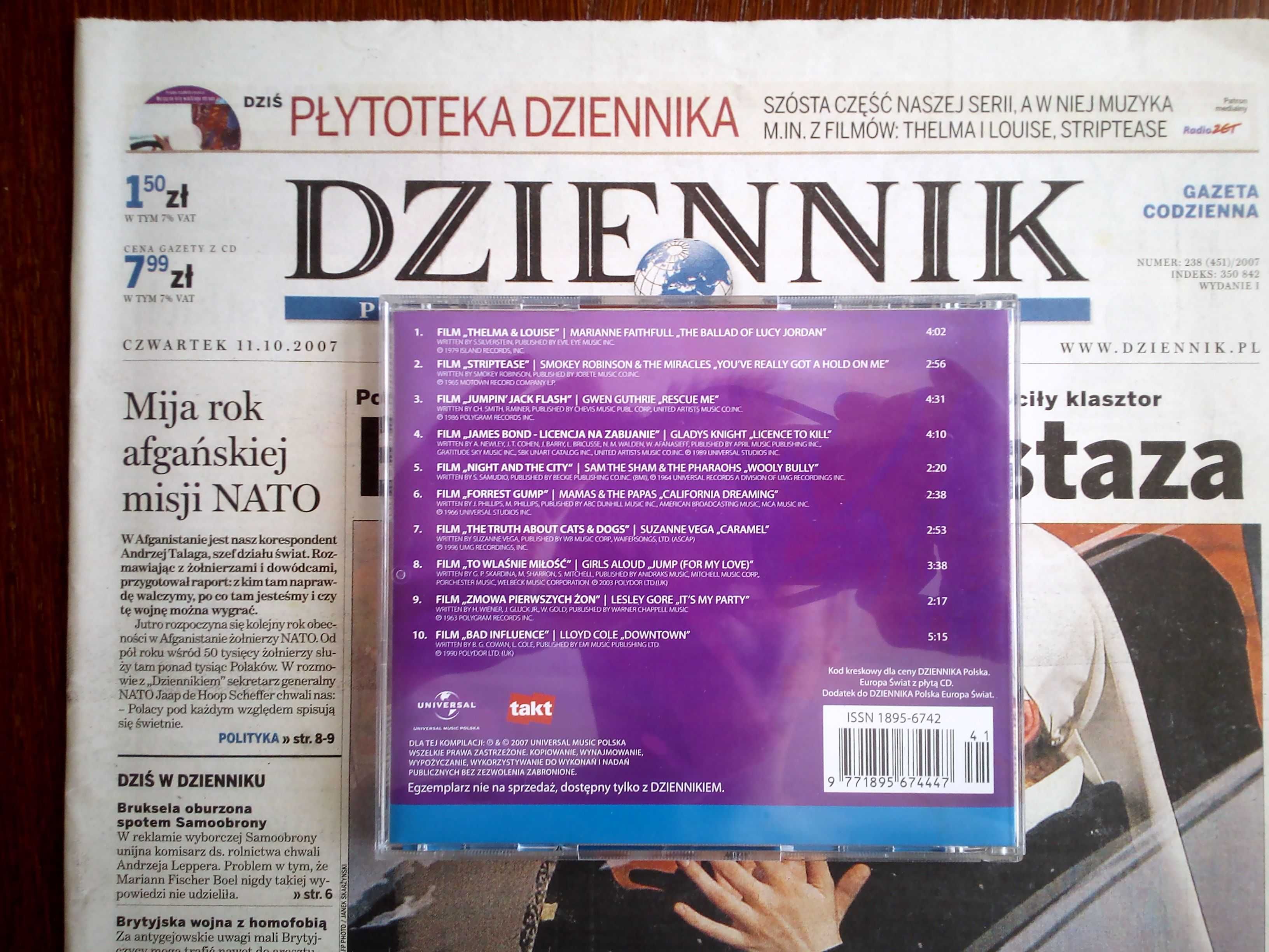 Muzyka filmowa - kolekcja 6 płyt CD z 2007 roku