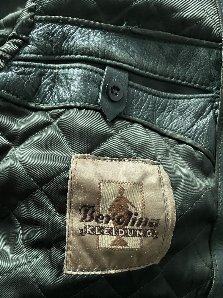 Płaszcz męski skóra naturalna Berolina Kleidung L vintage 60/70s