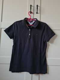 Damska granatowa bluzka polo/polówka Tommy Hilfiger roz. M/L