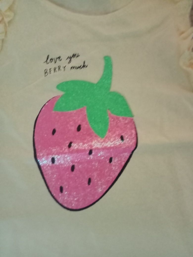 Nowa 122 128 H&M C&A koszulka bluzka letnia dla dziewczynki