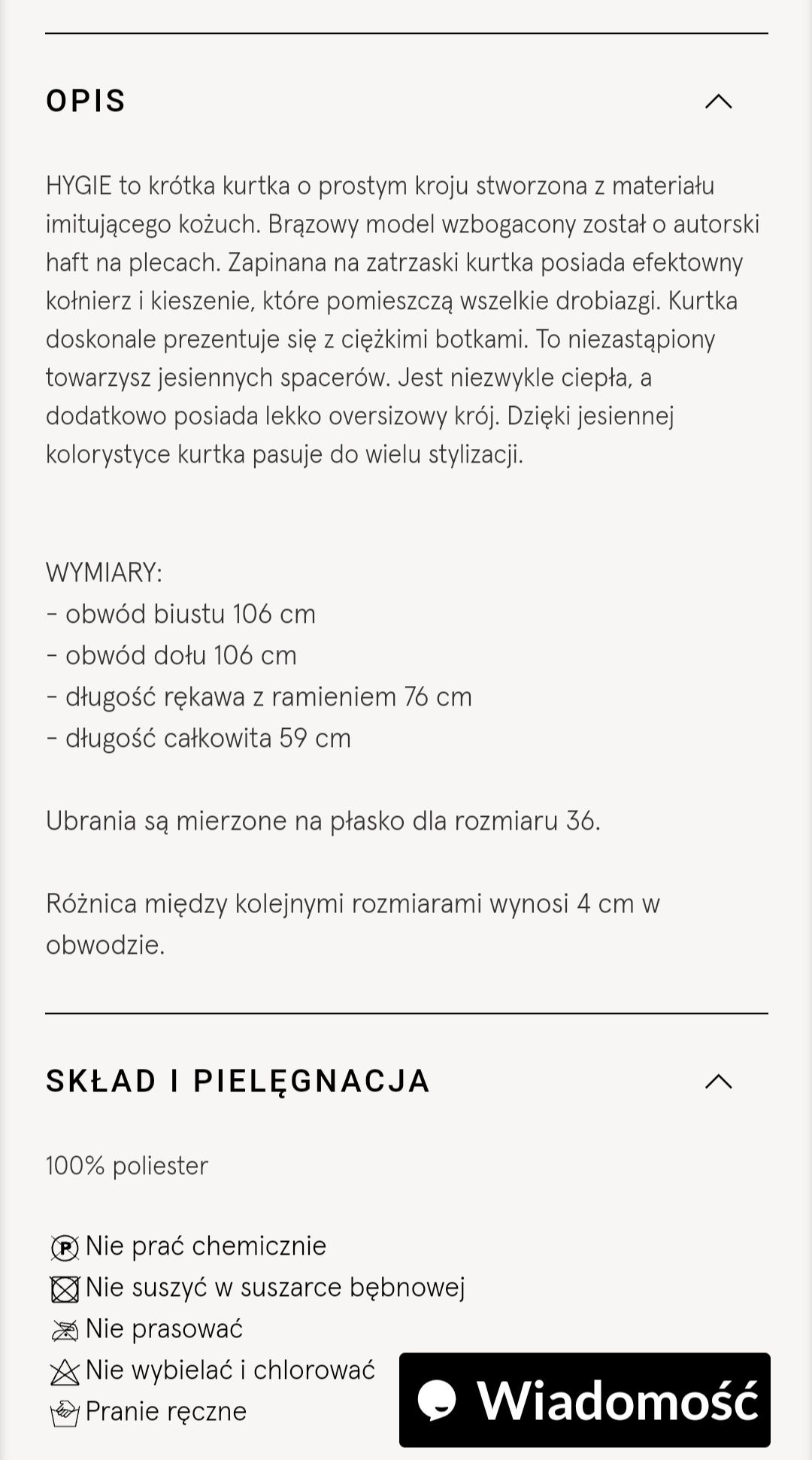 Krótki kożuch kurtka Bizuu L