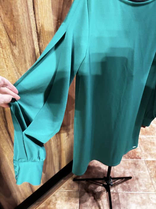 Zielona sukienka,prosta sukienka