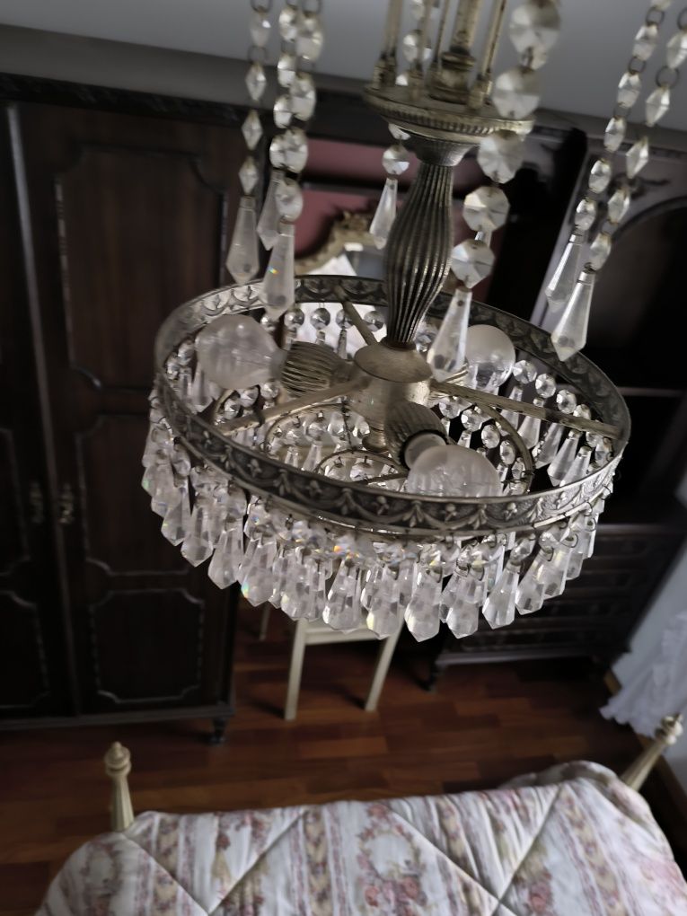 Candeeiro de cristal antigo