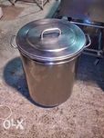 Caixote inox P/ lixo c/ rodas 500x700 mm