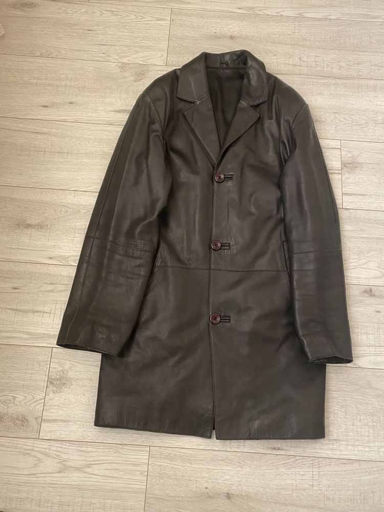 Итальянская кожаная куртка/пальто/Френч
