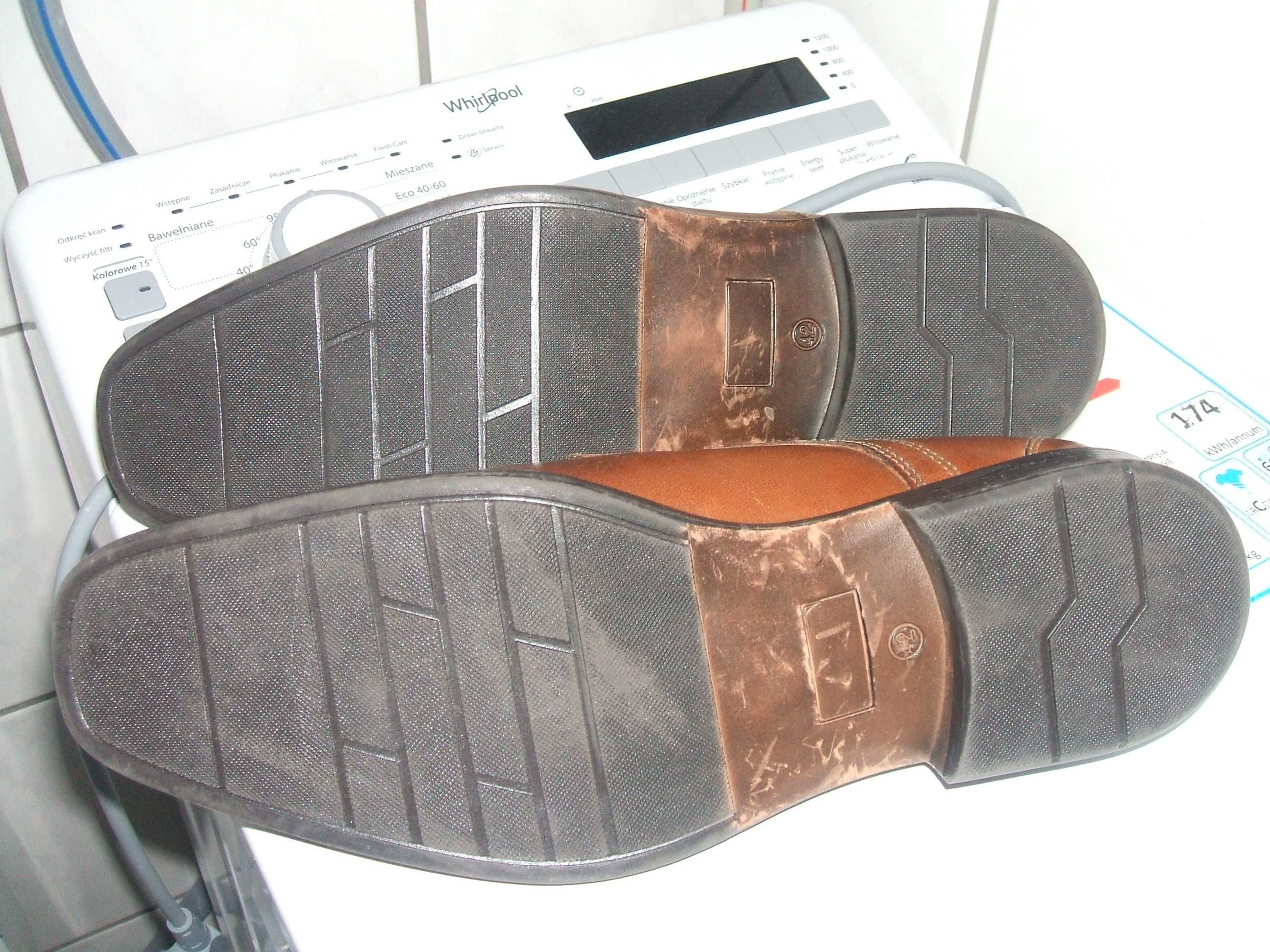 męskie buty półbuty pantofle lakierki skórzane 42
